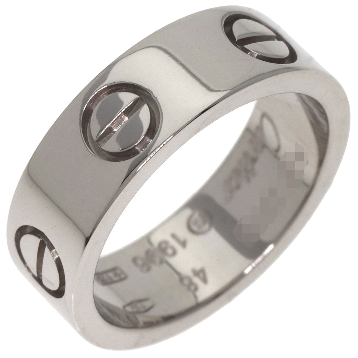 CARTIER love ring #48 Ring K18 White Gold Ladies [Used]
