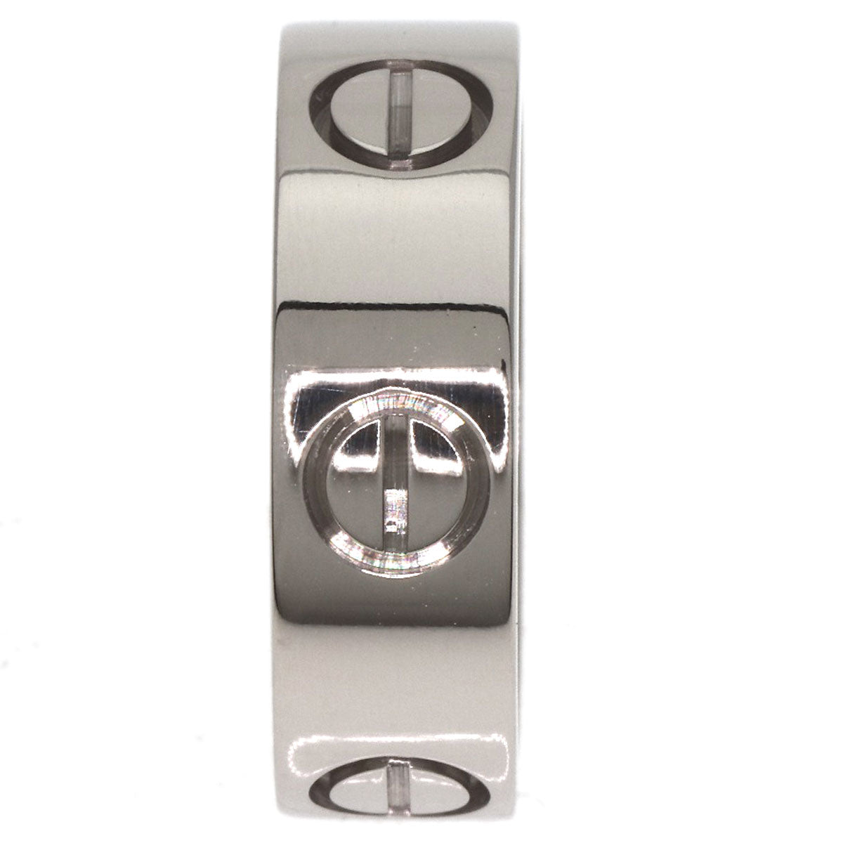 CARTIER love ring #48 Ring K18 White Gold Ladies [Used]