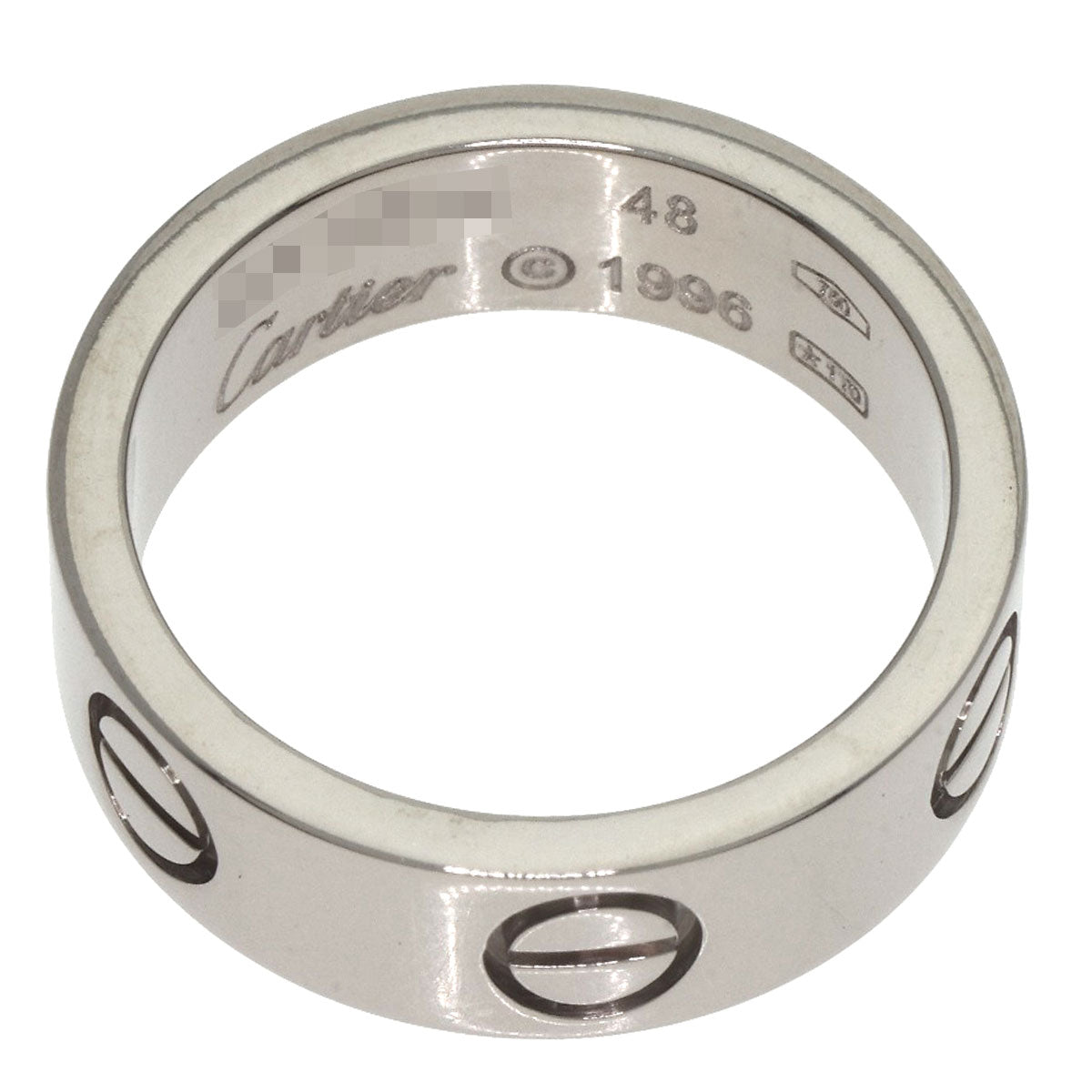 CARTIER love ring #48 Ring K18 White Gold Ladies [Used]