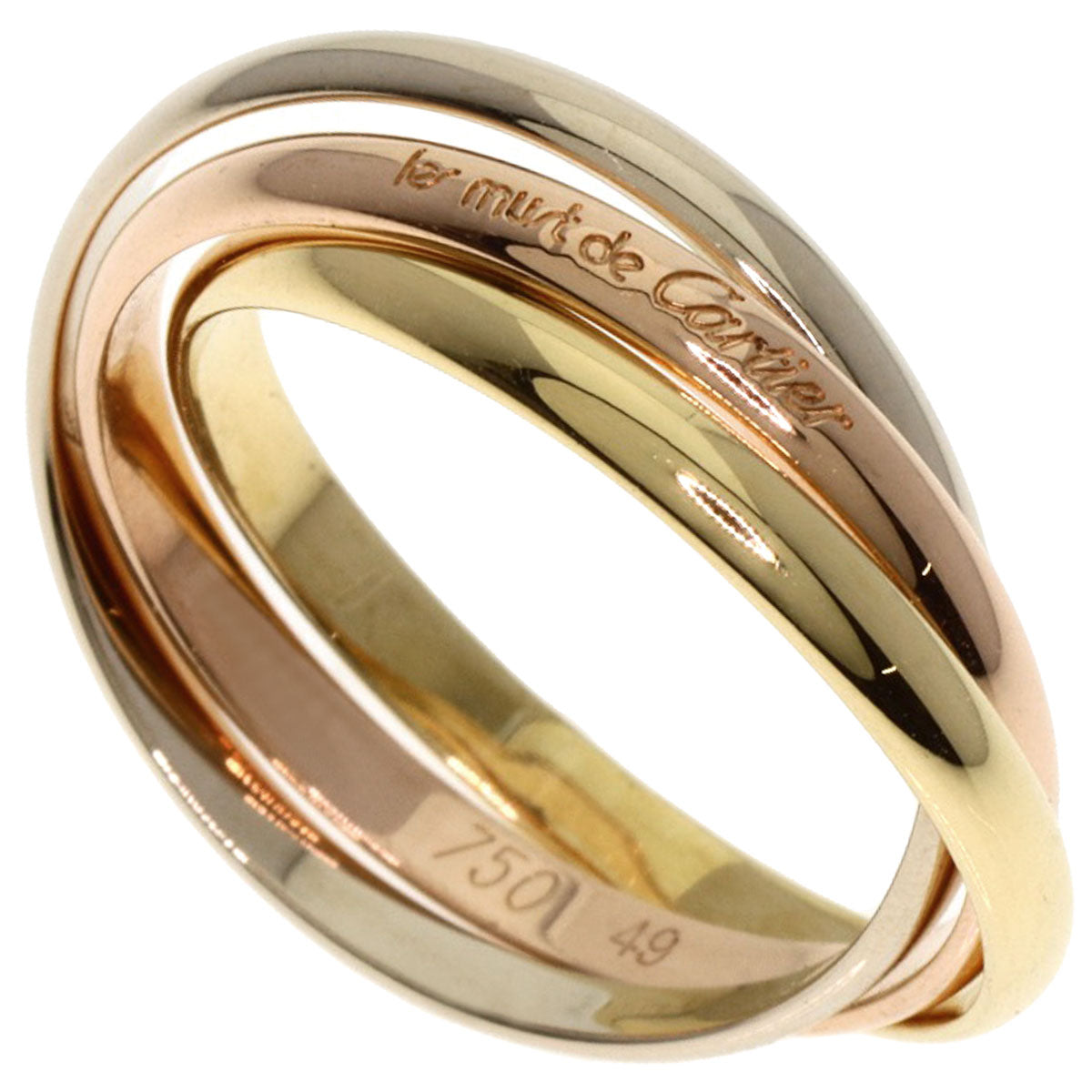 CARTIER Trinity XS #49 Ring K18 Yellow Gold K18 White GoldLadies [Used]