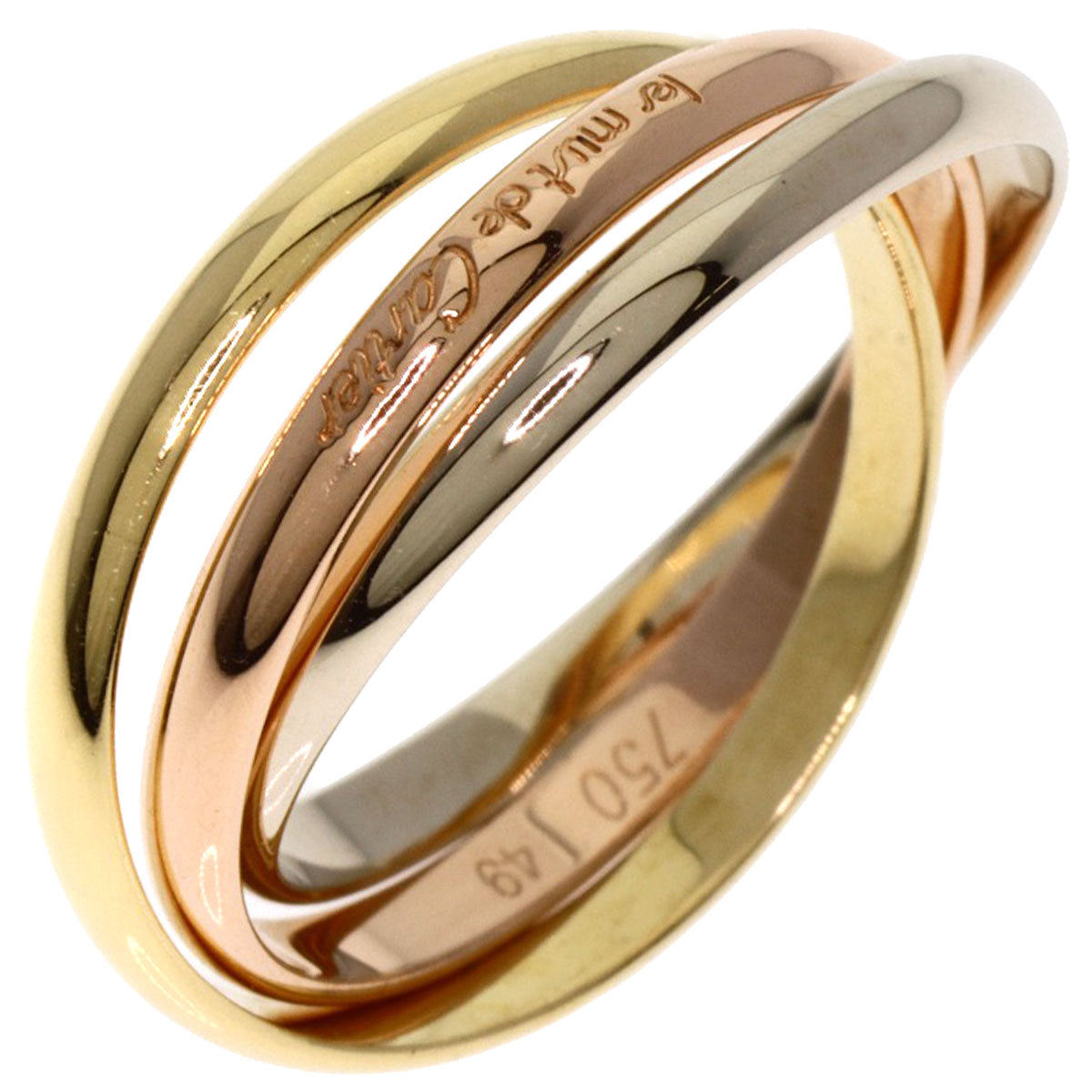 CARTIER Trinity XS #49 Ring K18 Yellow Gold K18 White GoldLadies [Used]