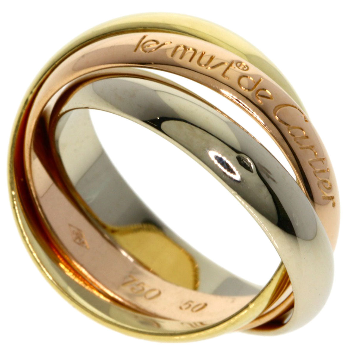 CARTIER Trinity #50 Ring K18 Yellow Gold K18 White GoldLadies [Used]