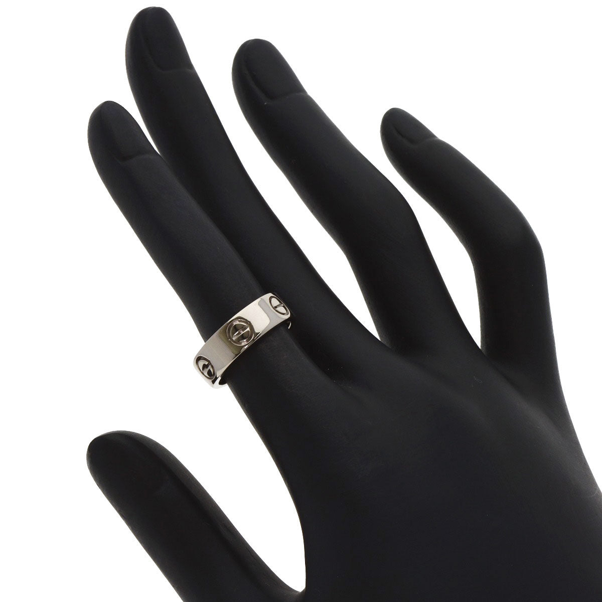 CARTIER love ring #48 Ring K18 White Gold Ladies [Used]