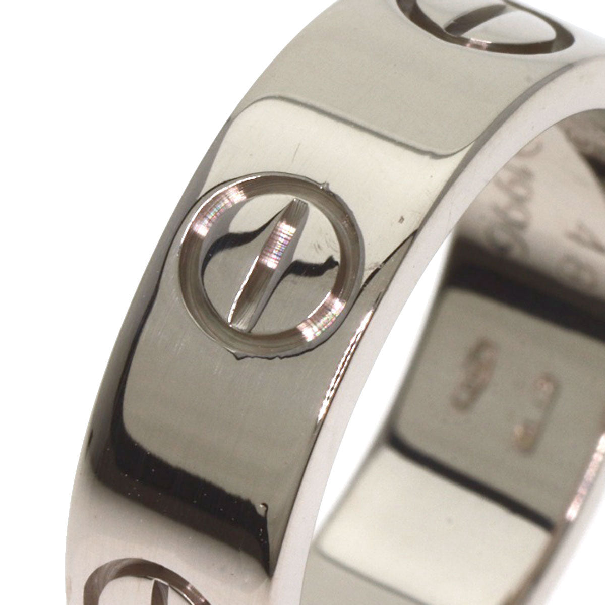 CARTIER love ring #48 Ring K18 White Gold Ladies [Used]