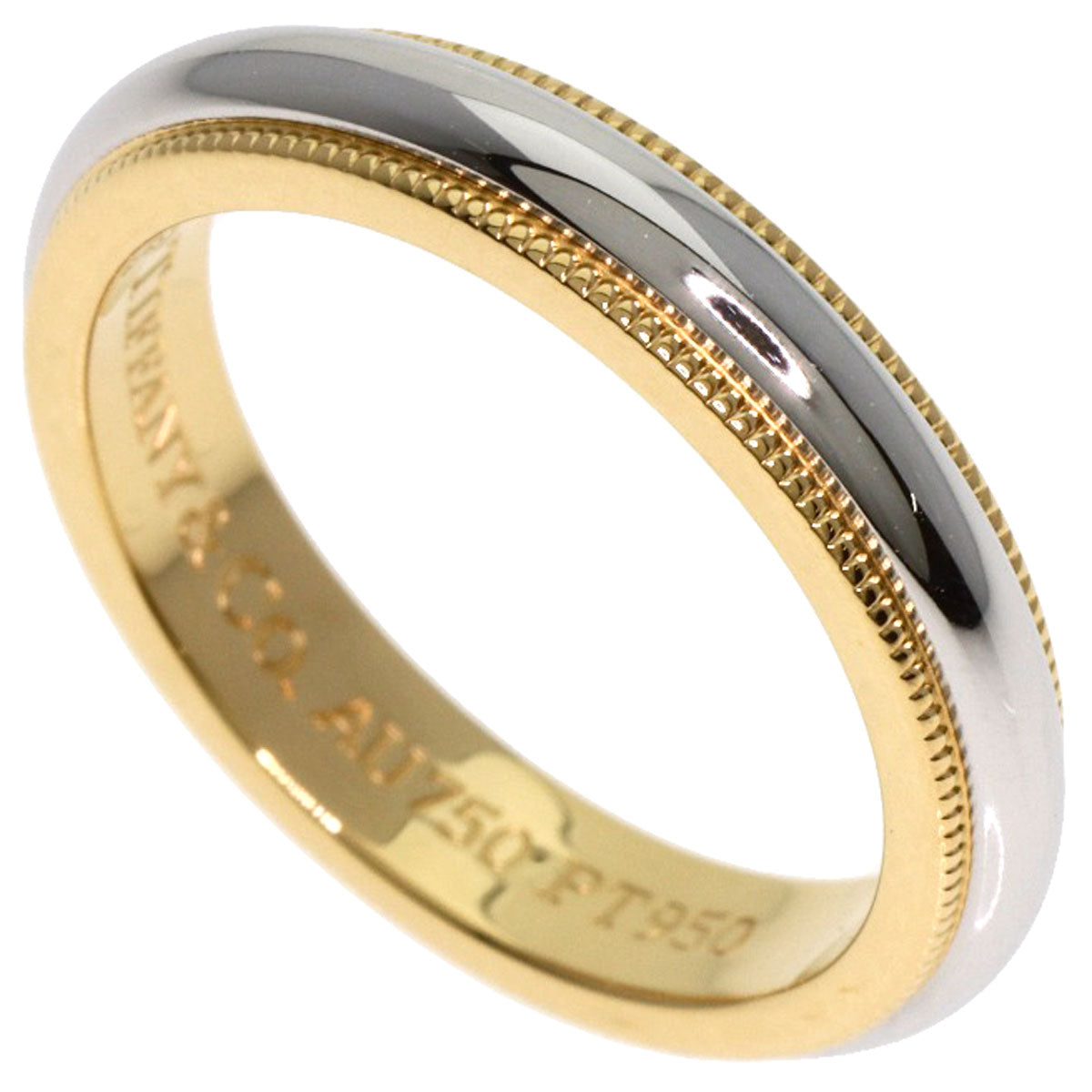 TIFFANY&Co. Milgrain Ring Platinum PT950 18K Yellow GoldLadies [Used]