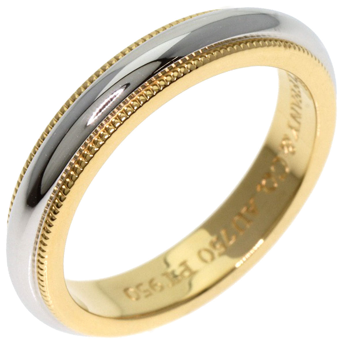 TIFFANY&Co. Milgrain Ring Platinum PT950 18K Yellow GoldLadies [Used]