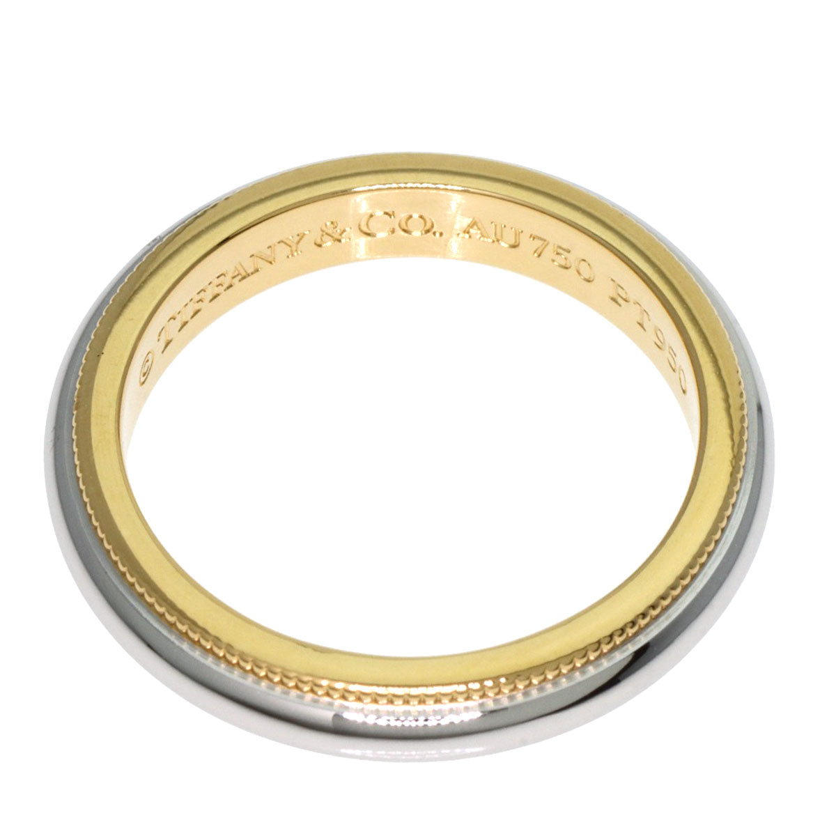 TIFFANY&Co. Milgrain Ring Platinum PT950 18K Yellow GoldLadies [Used]