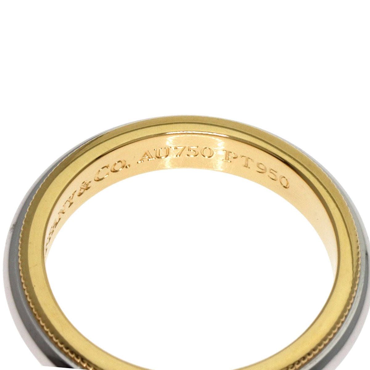 TIFFANY&Co. Milgrain Ring Platinum PT950 18K Yellow GoldLadies [Used]