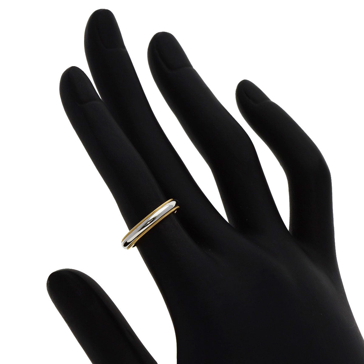 TIFFANY&Co. Milgrain Ring Platinum PT950 18K Yellow GoldLadies [Used]