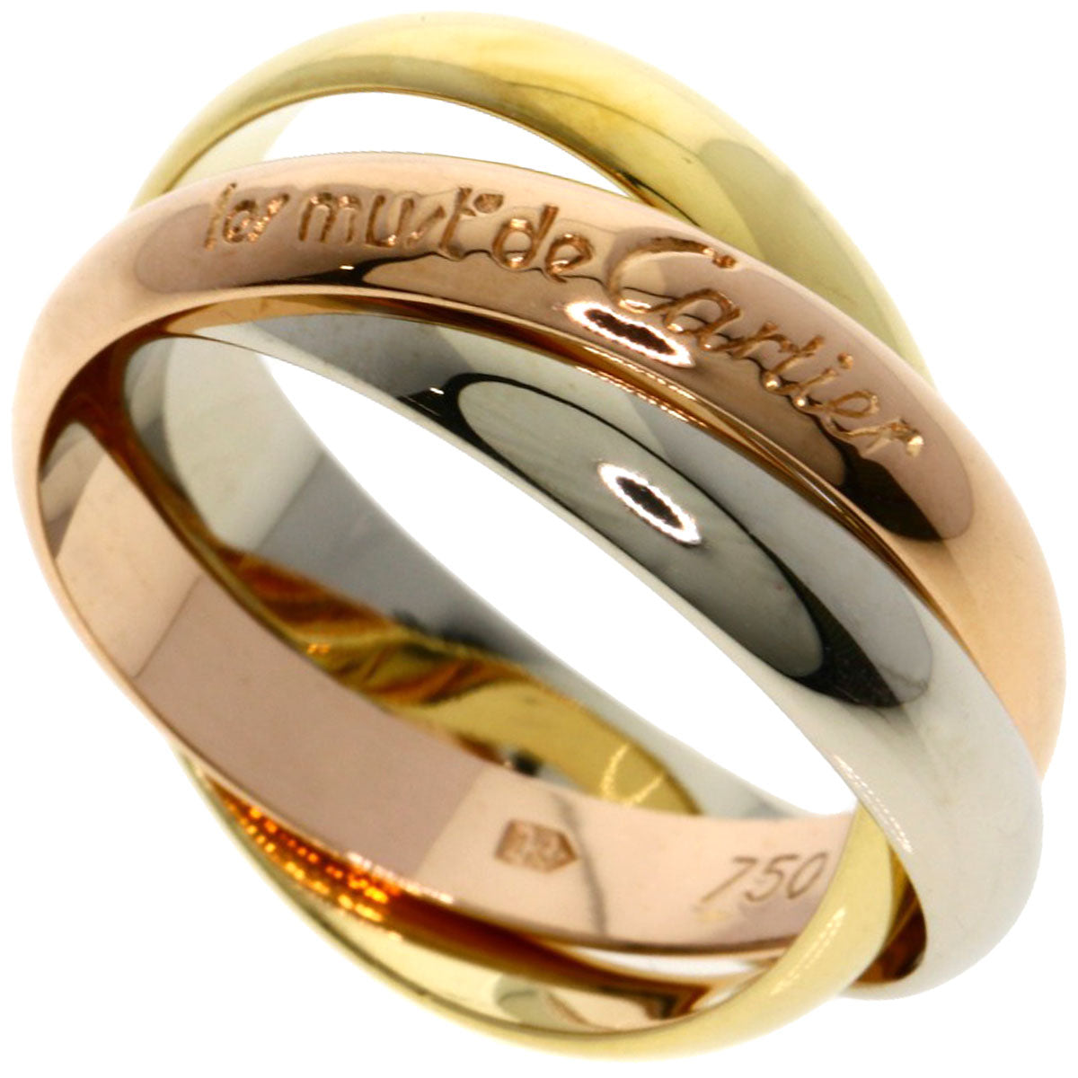CARTIER Trinity #53 Ring K18 Yellow Gold K18 White GoldLadies [Used]