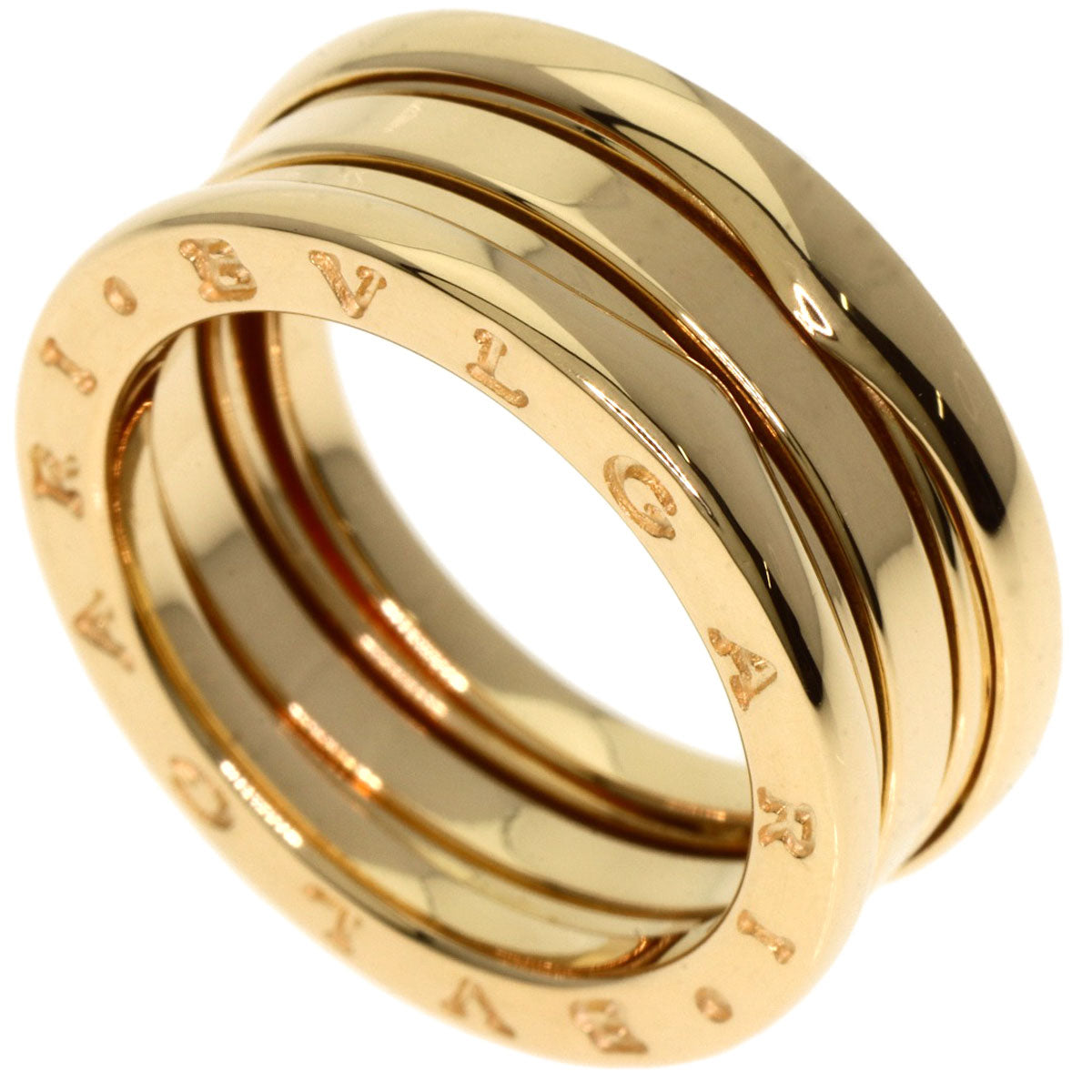 BVLGARI B.zero1 2 Band #51 Ring K18 Yellow Gold Ladies [Used]
