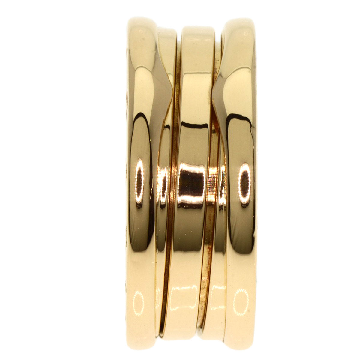 BVLGARI B.zero1 2 Band #51 Ring K18 Yellow Gold Ladies [Used]