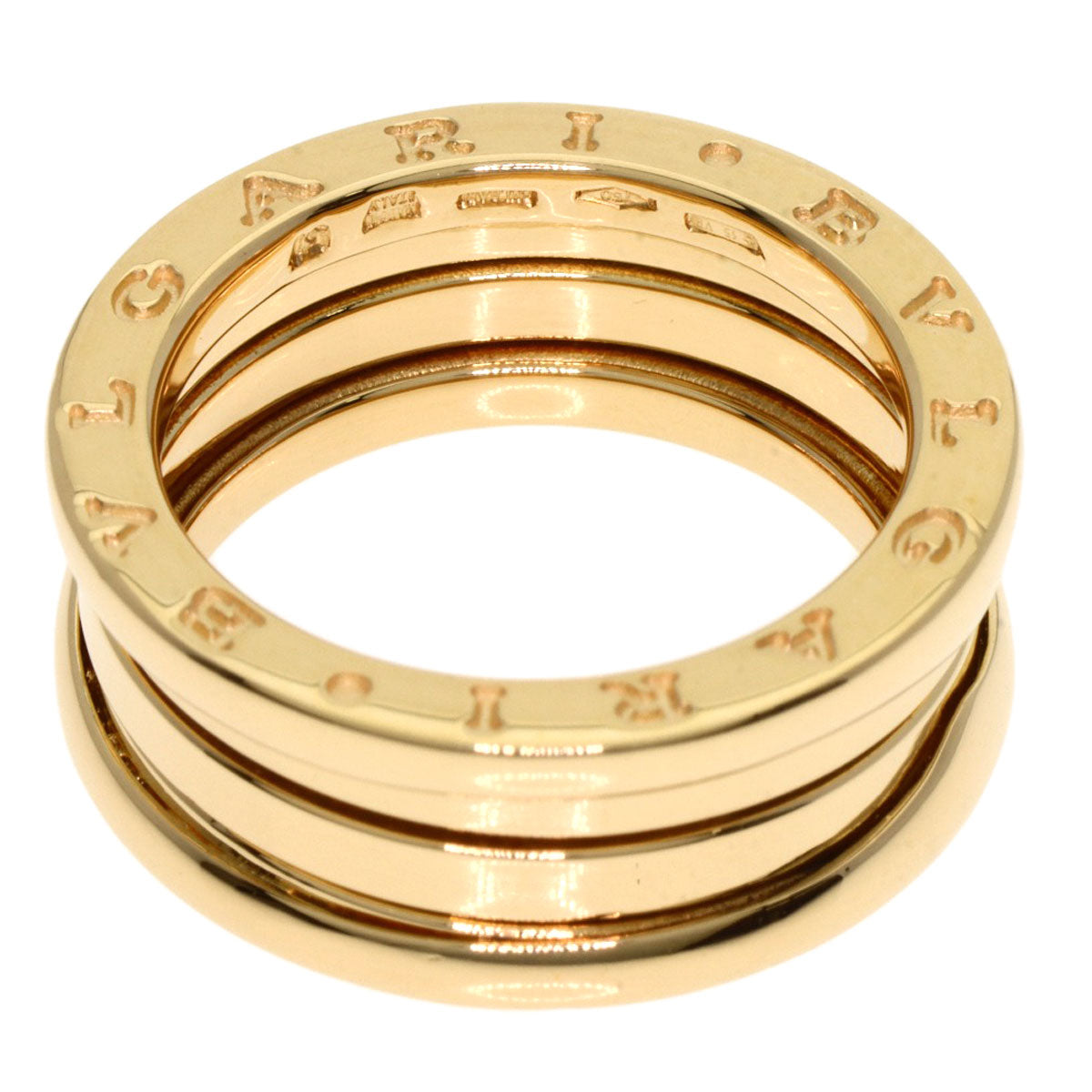 BVLGARI B.zero1 2 Band #51 Ring K18 Yellow Gold Ladies [Used]
