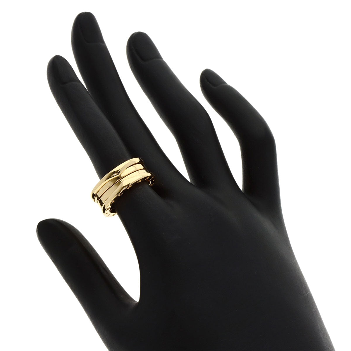 BVLGARI B.zero1 2 Band #51 Ring K18 Yellow Gold Ladies [Used]