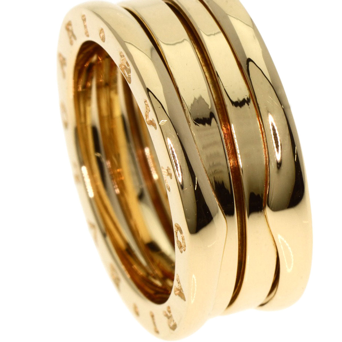 BVLGARI B.zero1 2 Band #51 Ring K18 Yellow Gold Ladies [Used]