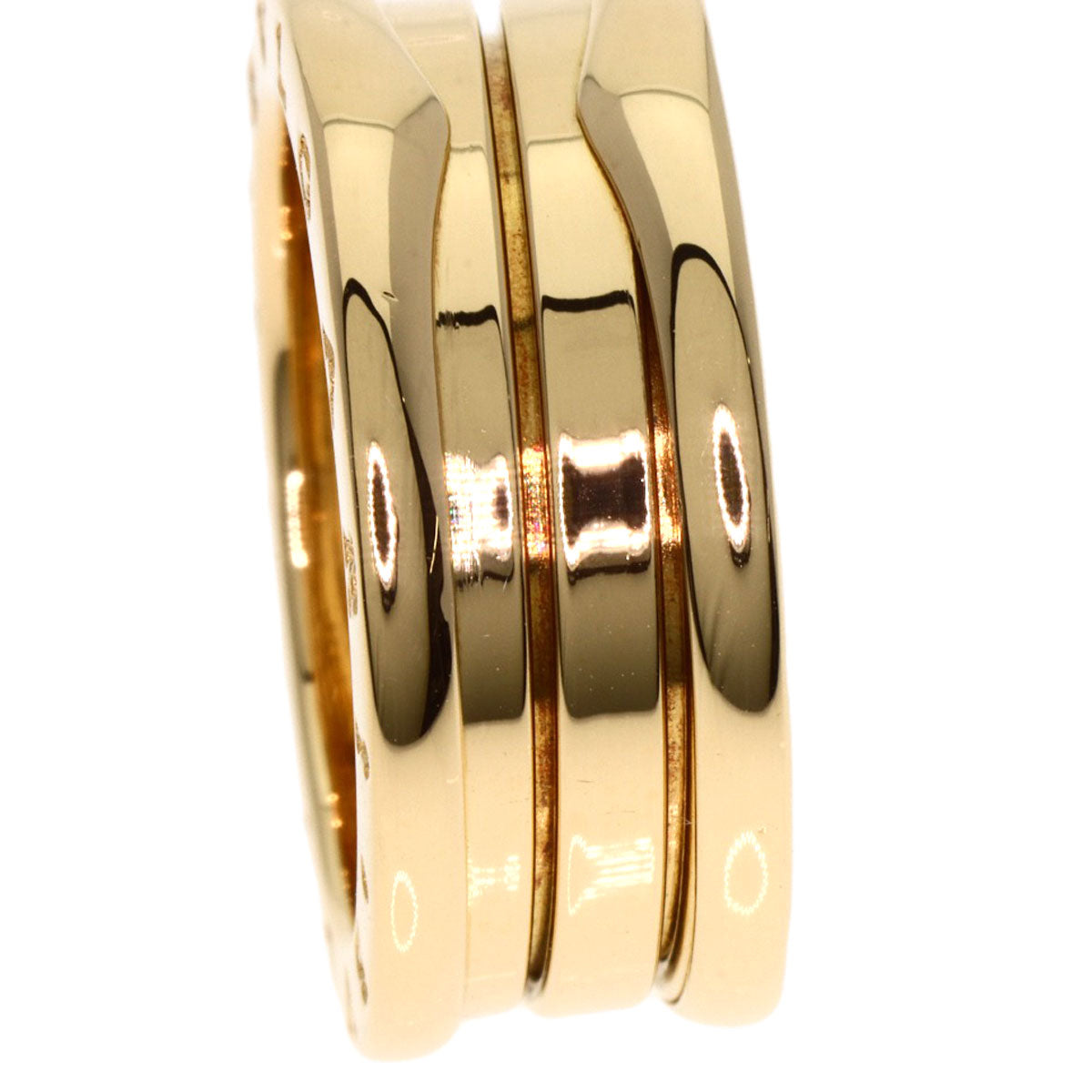 BVLGARI B.zero1 2 Band #51 Ring K18 Yellow Gold Ladies [Used]