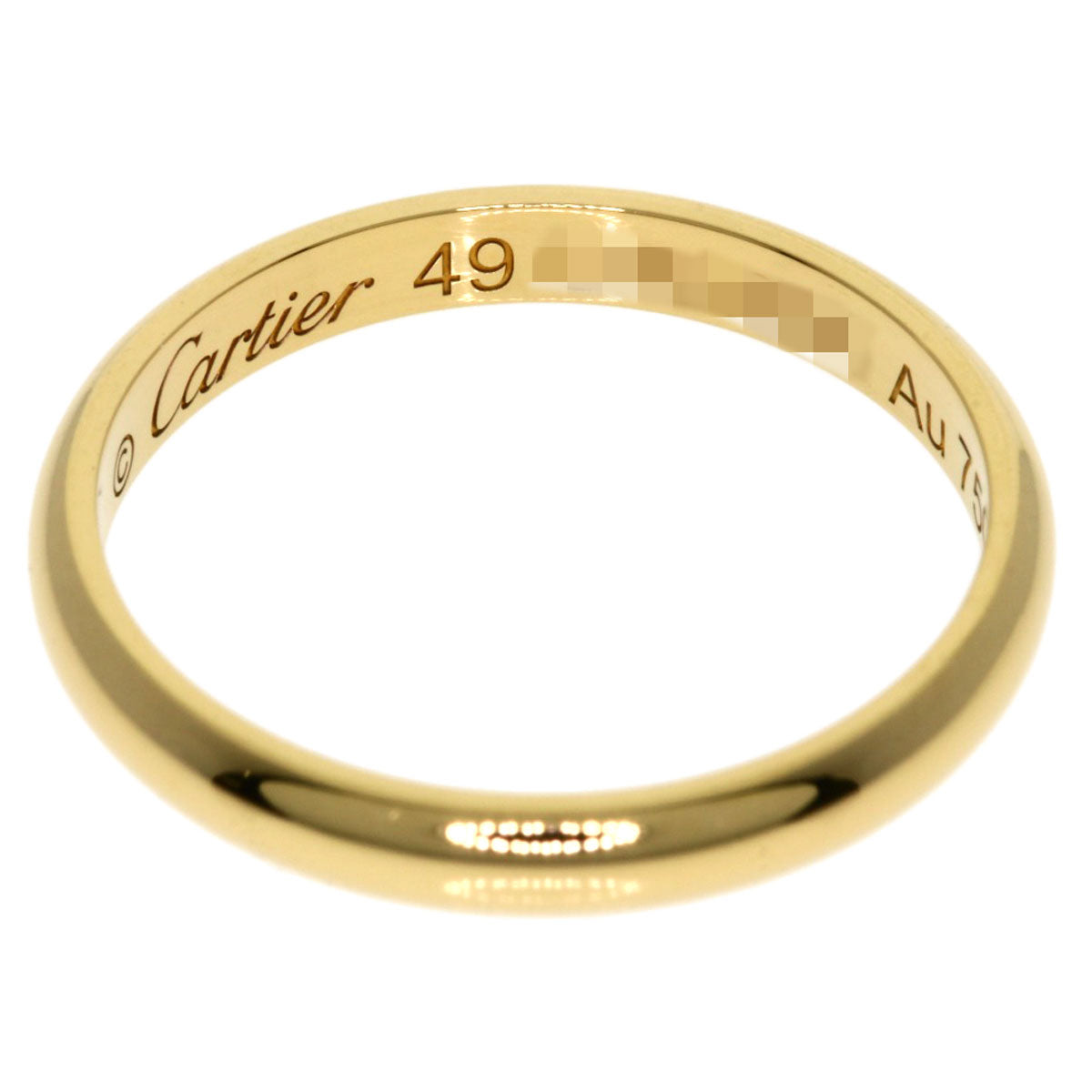 CARTIER Classic Band #49 Ring K18 Yellow Gold Ladies [Used]