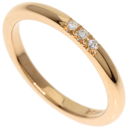 TIFFANY&Co. Forever Wedding 3P Diamond Ring K18 Pink Gold Ladies [Used]