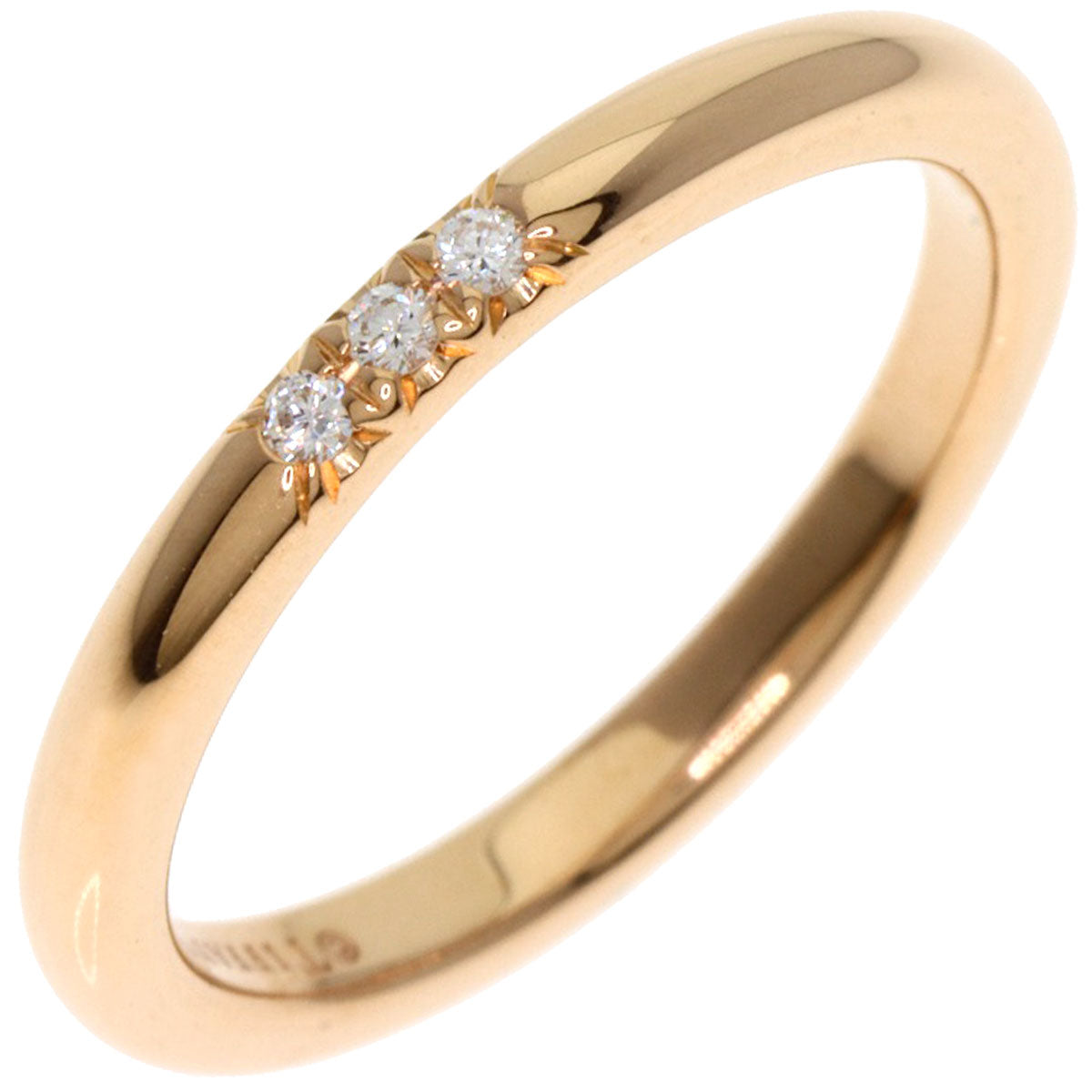 TIFFANY&Co. Forever Wedding 3P Diamond Ring K18 Pink Gold Ladies [Used]