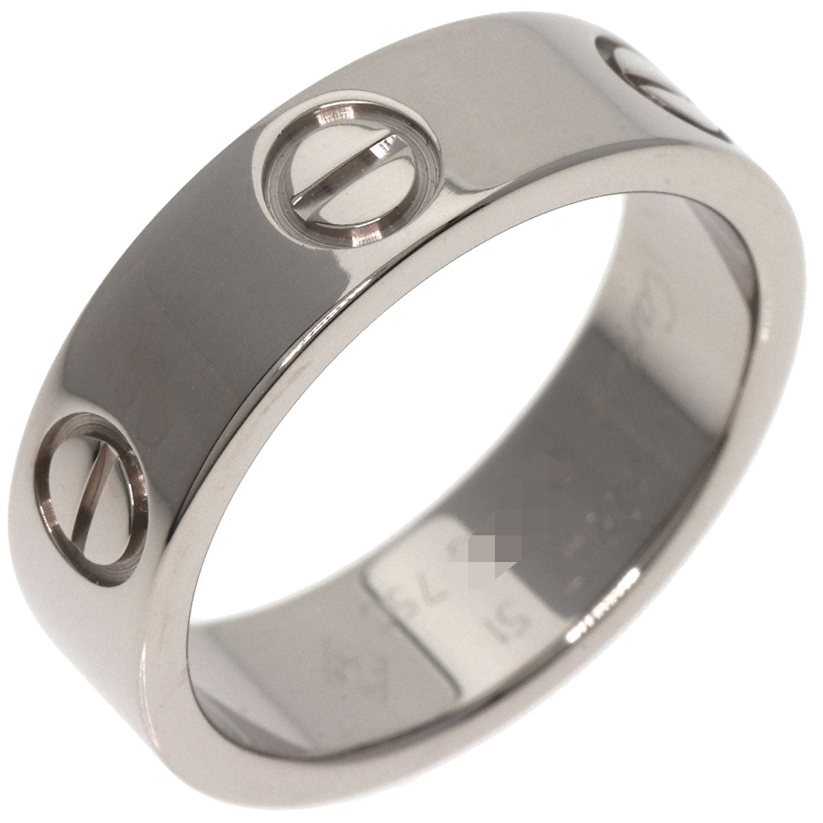 CARTIER love ring #51 Ring K18 White Gold Ladies [Used]