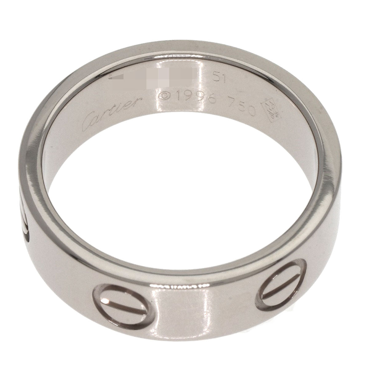 CARTIER love ring #51 Ring K18 White Gold Ladies [Used]