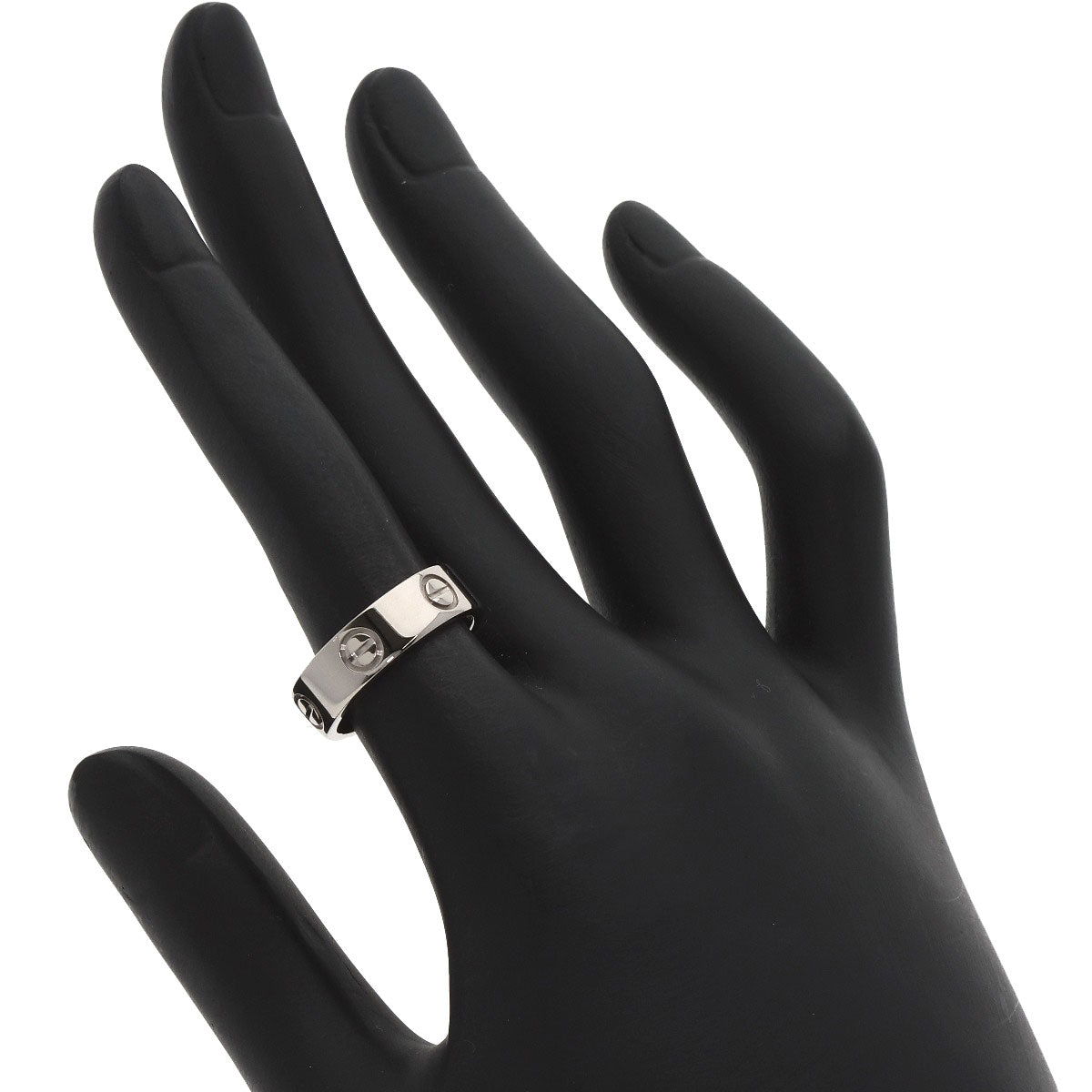 CARTIER love ring #51 Ring K18 White Gold Ladies [Used]