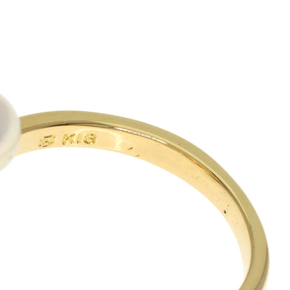 MIKIMOTO Pearl Pearl Ribbon Ring K18 Yellow Gold Ladies [Used]