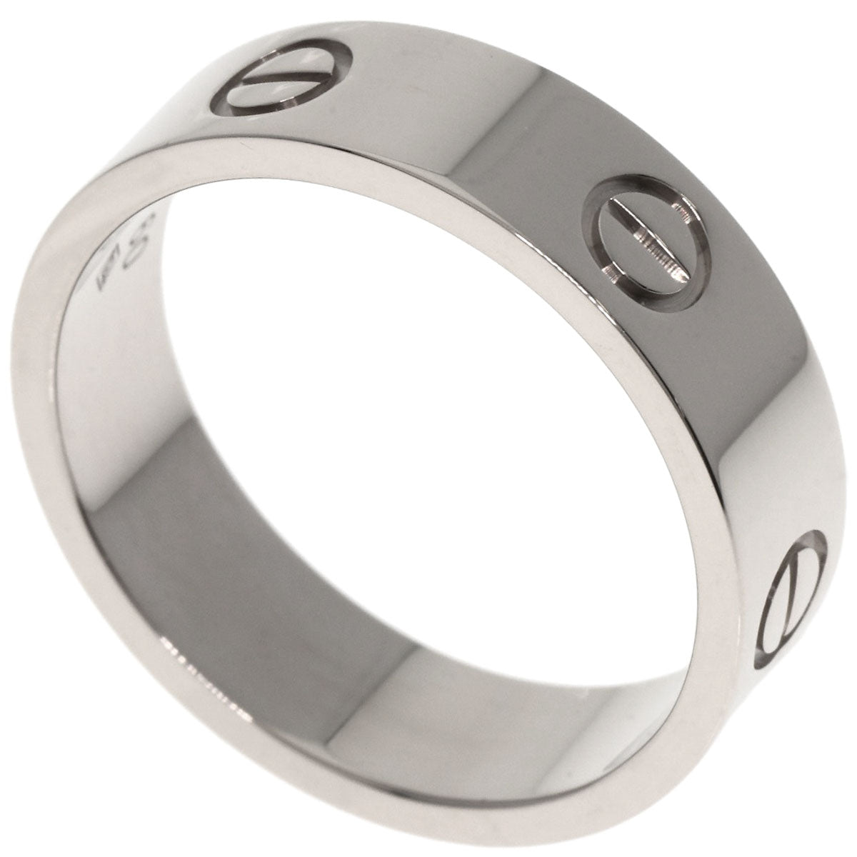 CARTIER   love ring #60 Ring  K18 White Gold unisex [Used]