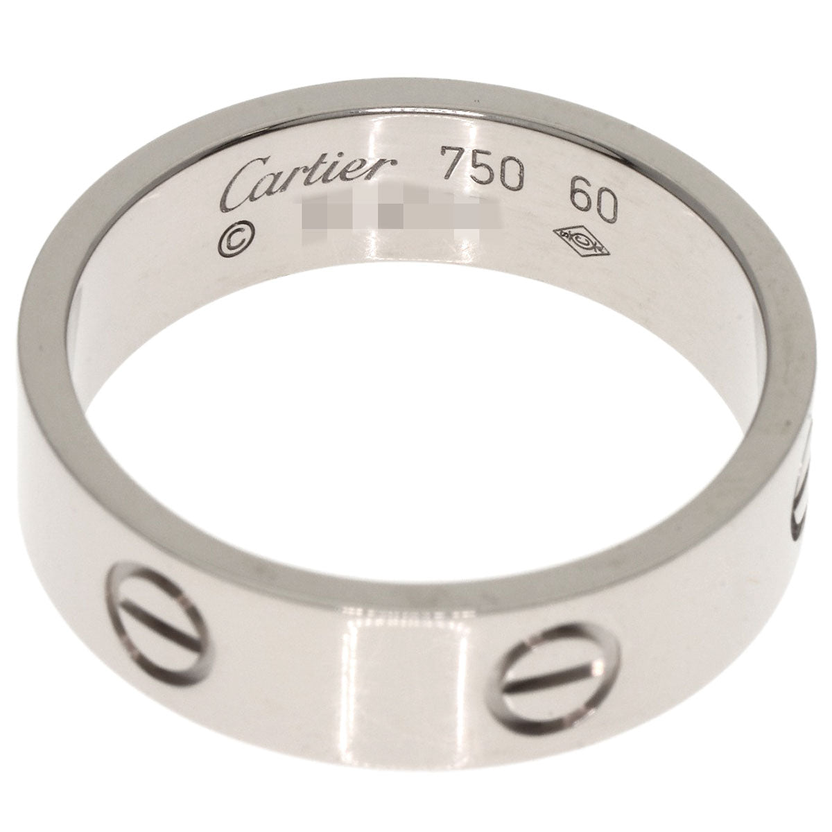 CARTIER   love ring #60 Ring  K18 White Gold unisex [Used]