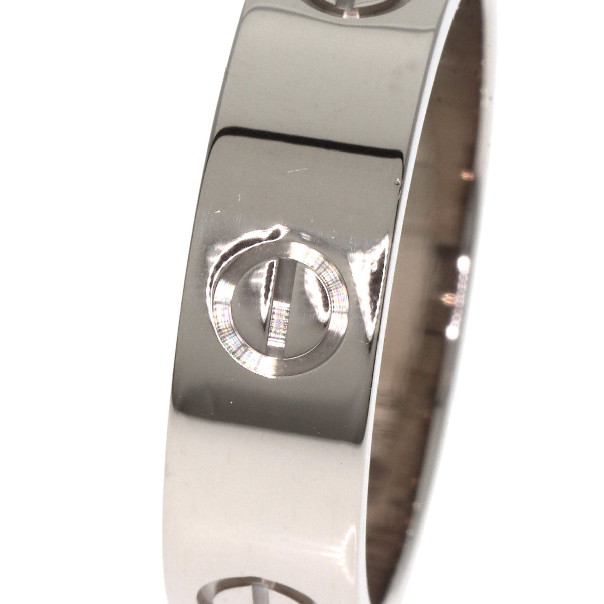 CARTIER   love ring #60 Ring  K18 White Gold unisex [Used]