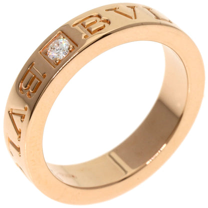BVLGARI Double logo 1P Diamond Ring K18 Pink Gold Ladies [Used]