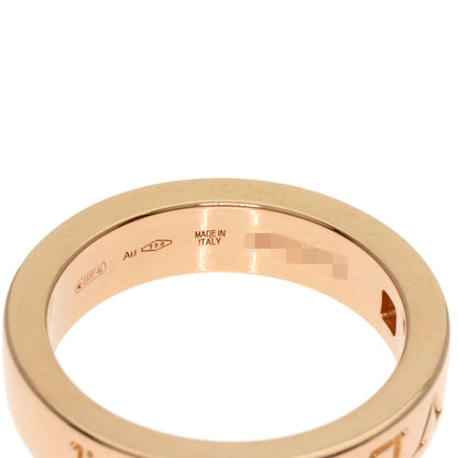 BVLGARI Double logo 1P Diamond Ring K18 Pink Gold Ladies [Used]