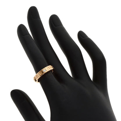 BVLGARI Double logo 1P Diamond Ring K18 Pink Gold Ladies [Used]