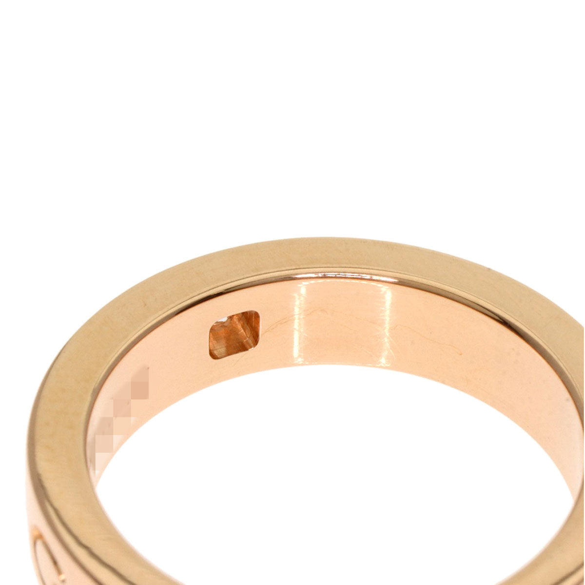 BVLGARI Double logo 1P Diamond Ring K18 Pink Gold Ladies [Used]