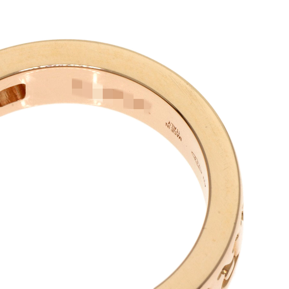 BVLGARI Double logo 1P Diamond Ring K18 Pink Gold Ladies [Used]