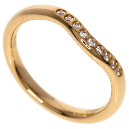 TIFFANY&Co. Curved band Diamond Ring K18 Pink Gold Ladies [Used]