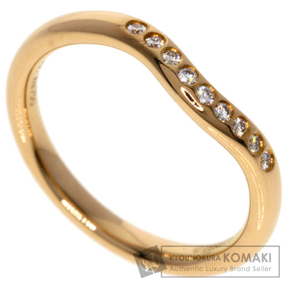 TIFFANY&Co. Curved band Diamond Ring K18 Pink Gold Ladies [Used]