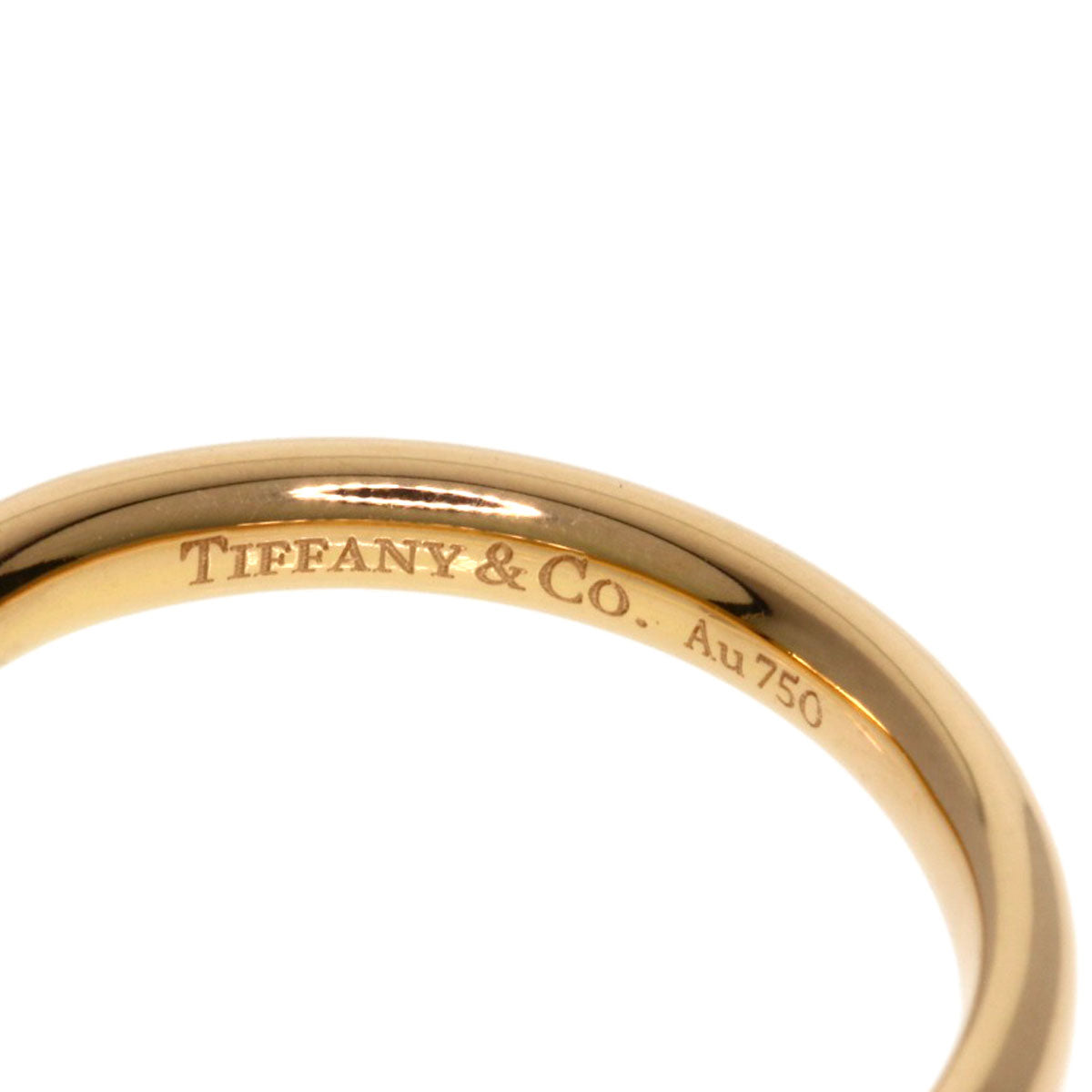 TIFFANY&Co. Curved band Diamond Ring K18 Pink Gold Ladies [Used]