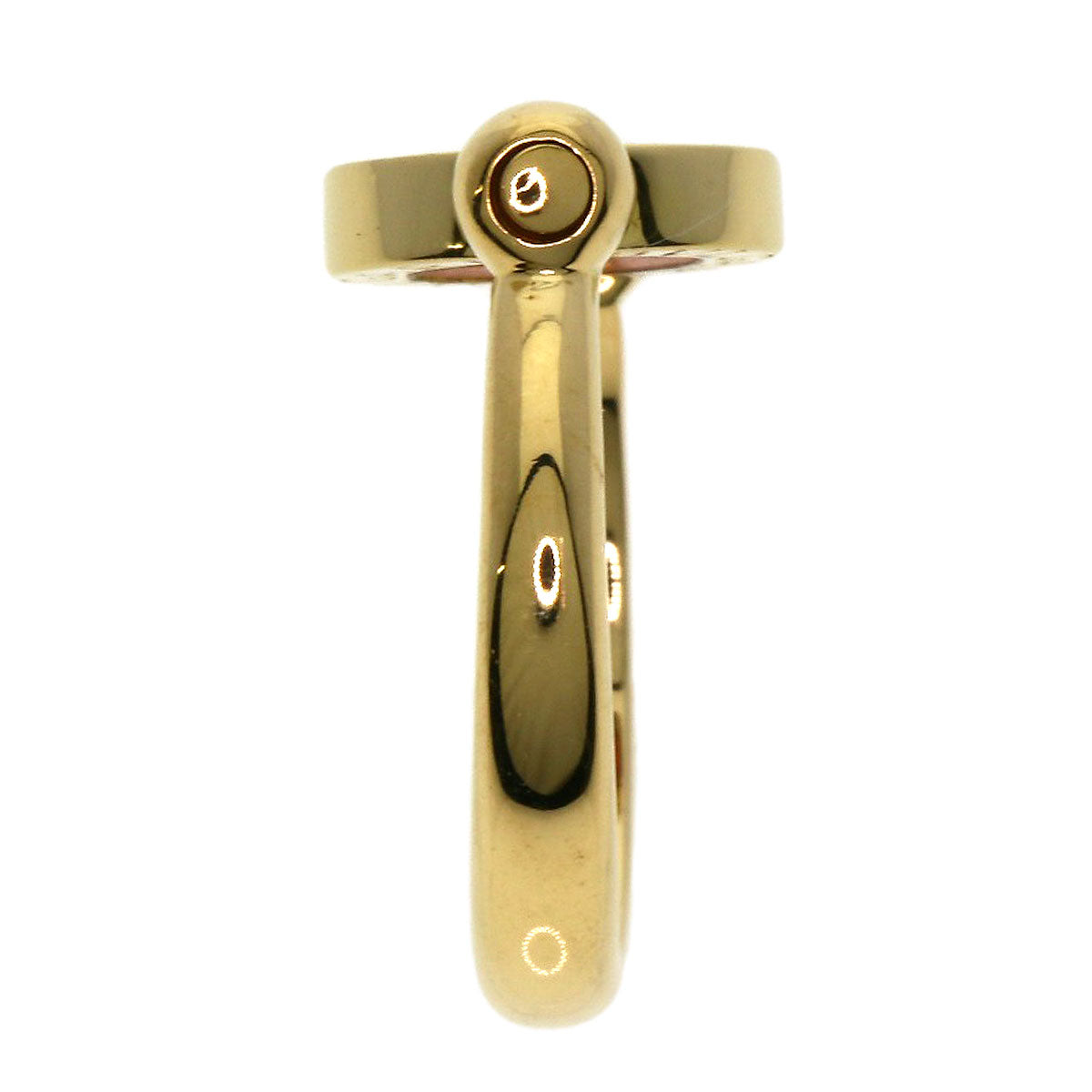 BVLGARI   BVLGARI BVLGARI Flip Coral Onyx Ring  K18 Yellow Gold Ladies [Used]
