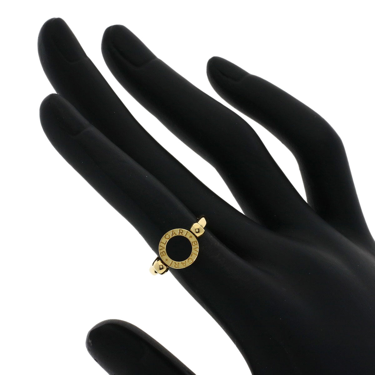 BVLGARI   BVLGARI BVLGARI Flip Coral Onyx Ring  K18 Yellow Gold Ladies [Used]