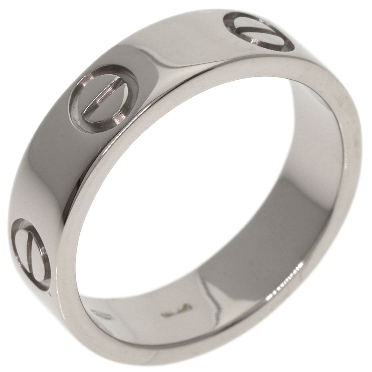 CARTIER love ring #54 Ring K18 White Gold Ladies [Used]