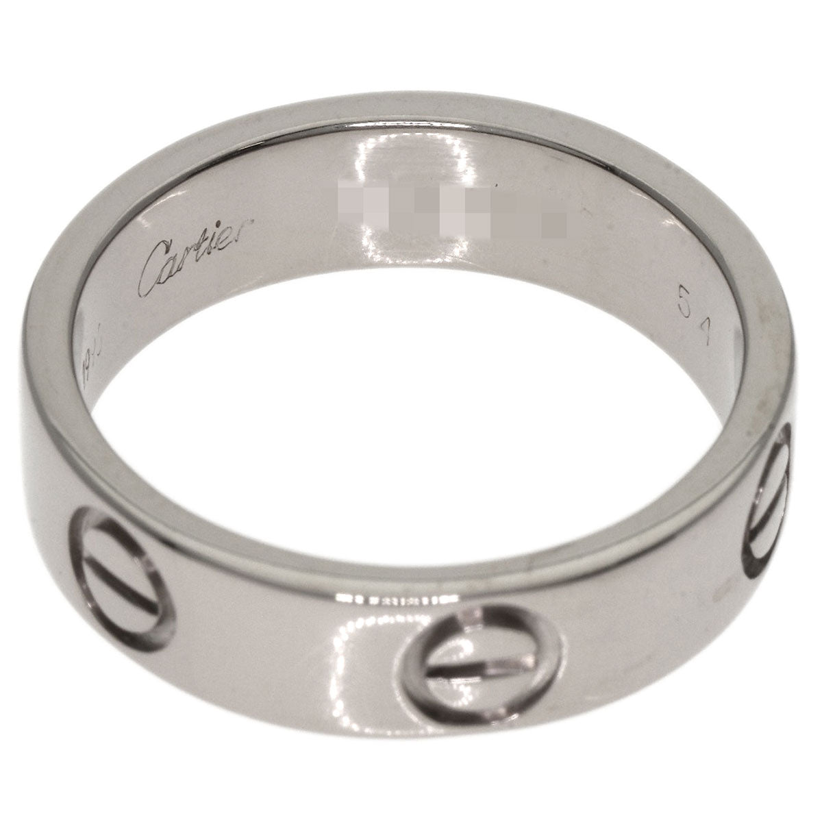 CARTIER love ring #54 Ring K18 White Gold Ladies [Used]