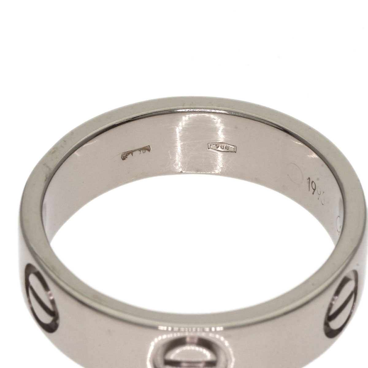 CARTIER love ring #54 Ring K18 White Gold Ladies [Used]