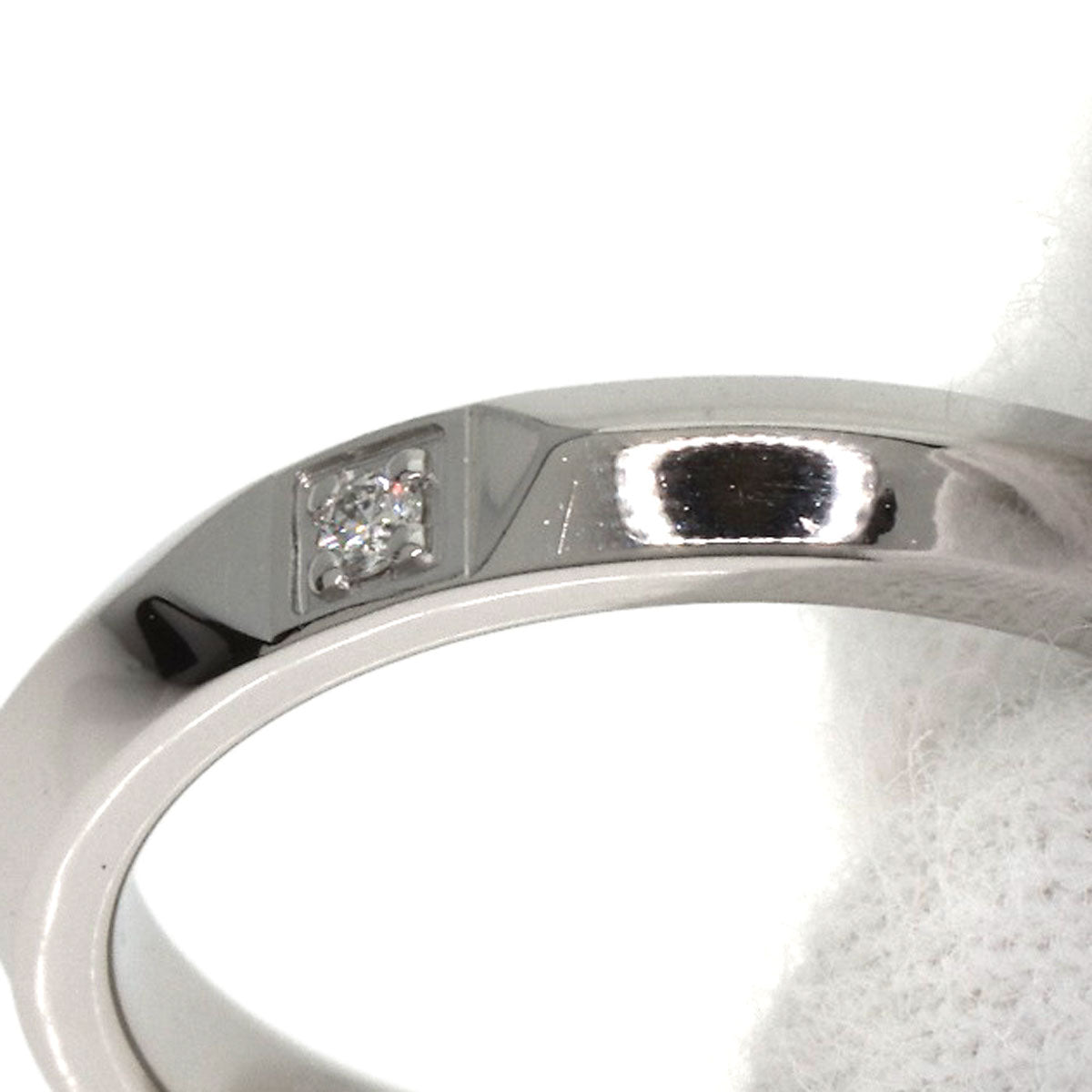 TIFFANY&Co.   True Band Ring Diamond Ring  Platinum PT950 Ladies [Used]