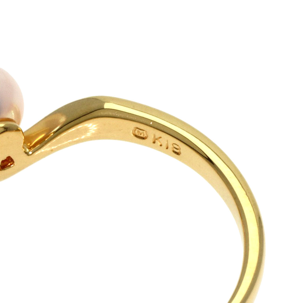 MIKIMOTO Pearl Pearl Ring K18 Yellow Gold Ladies [Used]