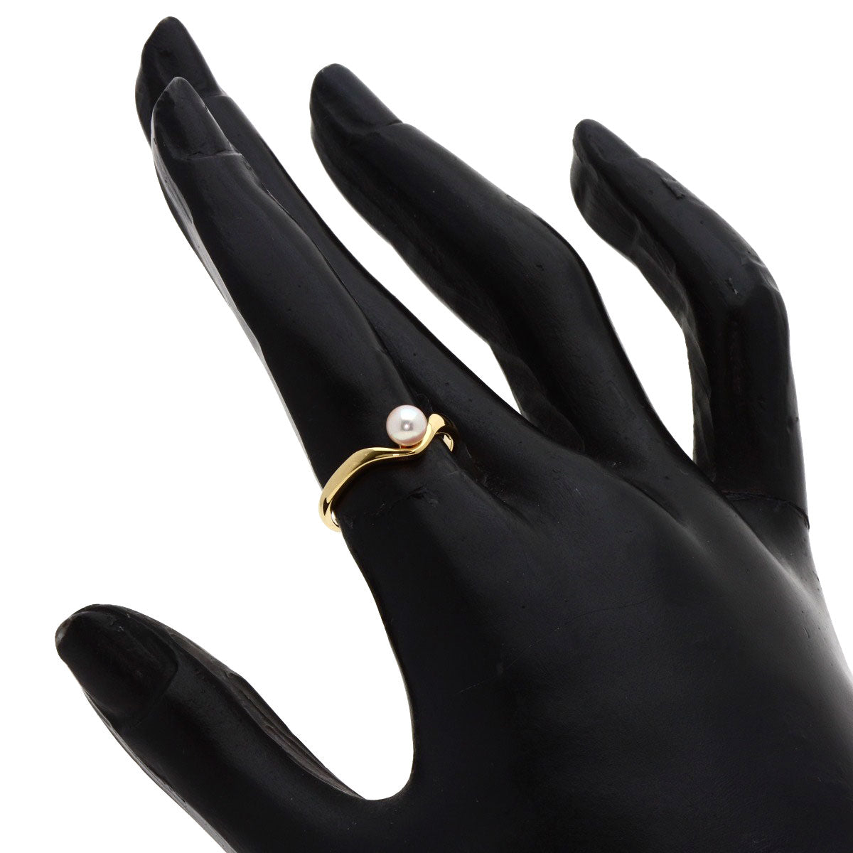 MIKIMOTO Pearl Pearl Ring K18 Yellow Gold Ladies [Used]