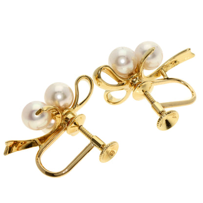 MIKIMOTO Pearl Pearl Earring K18 Yellow Gold Ladies [Used]