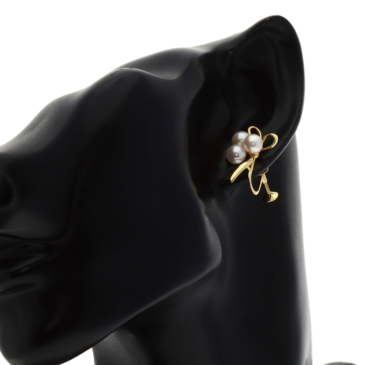 MIKIMOTO Pearl Pearl Earring K18 Yellow Gold Ladies [Used]