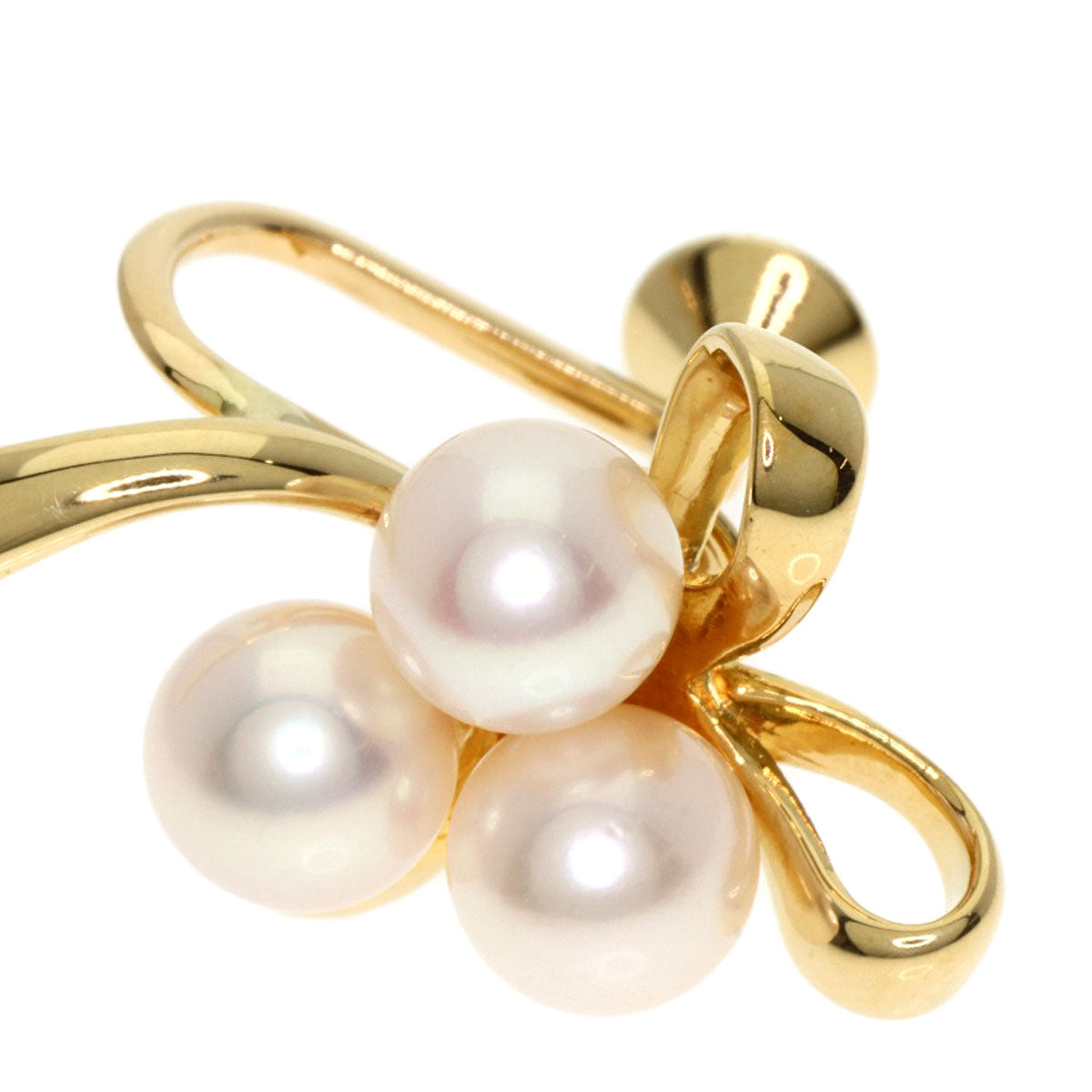 MIKIMOTO Pearl Pearl Earring K18 Yellow Gold Ladies [Used]