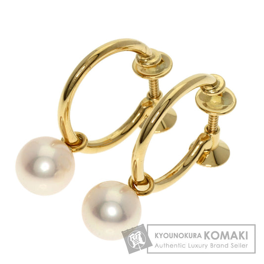 MIKIMOTO Pearl Pearl Earring K18 Yellow Gold Ladies [Used]
